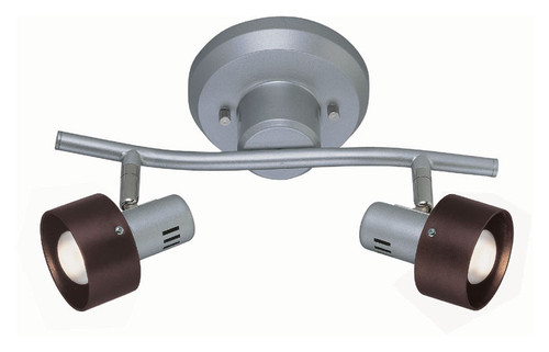 Lite Source LS16092 Duccio 2 Lamp 15 Inch Wide Silver Finish Monorail Lighting Kit