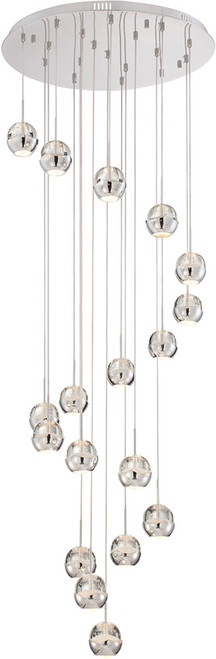 Lite Source LS-18198 Chrome LED Multi Pendant Lighting Fixture