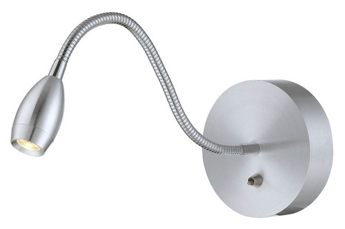 Lite Source LS--16803ALU Saskia Contemporary Aluminum Finish 15" Wide LED Wall Swing Arm Lamp