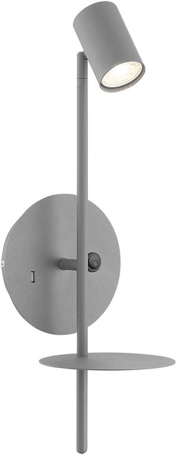 Lite Source LS-16810GREY Duncan Modern Grey LED Wall Swing Arm Lamp