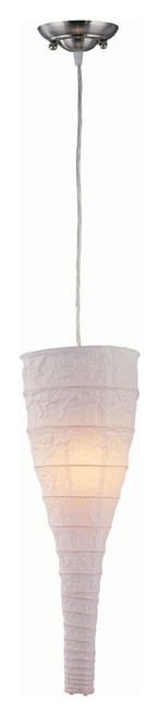 Lite Source LS19181WHT Moonlight White Paper Shade 7 Inch Diameter Ceiling Light Pendant - Modern