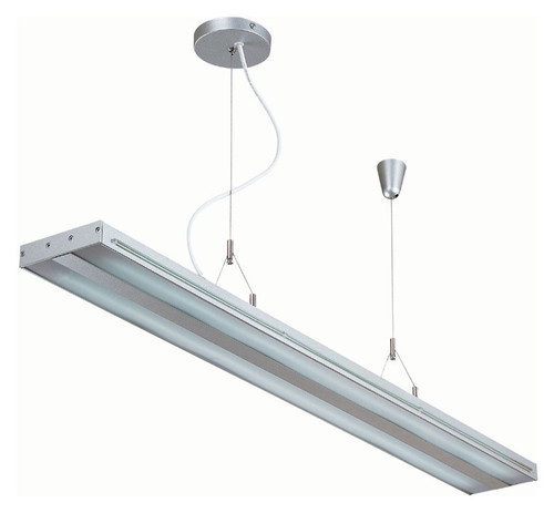 Lite Source LS19689SILV Giada Silver 47 Inch Wide 2 Lamp Transitional Island Light Fixture