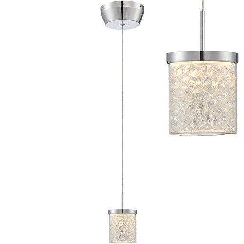 Lite Source LS-19581 Kristen Chrome LED Mini Pendant Lighting Fixture