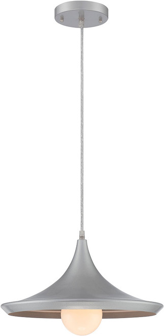 Lite Source LS-19602SILV Landis Contemporary Silver Pendant Hanging Light