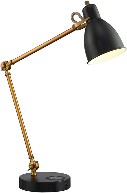 Lite Source LS-23332 Wellington Contemporary Aged Bronze Task Lighting