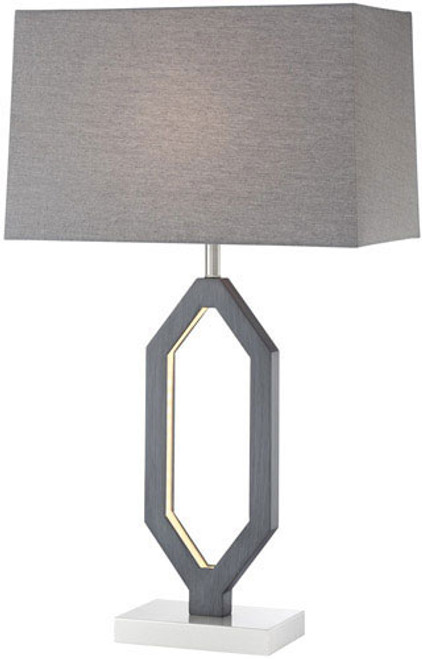 Lite Source LS-23370 Desmond Contemporary Charcoal Grey LED Table Top Lamp