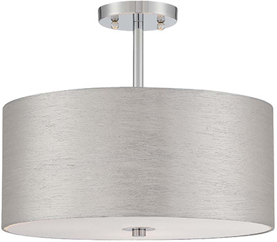Lite Source LS-5570CSIL Silvain Chrome Finish 16" Wide Ceiling Light