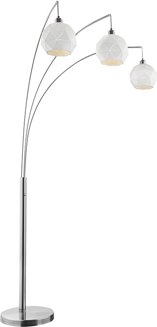 Lite Source LS-83132 Pandora Modern Brushed Nickel Arc Light Floor Lamp