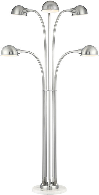 Lite Source LS-83408 Rowley Modern Brushed Nickel Arc Floor Light