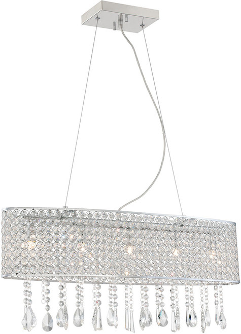 Lite Source EL-10138 Chrome Halogen Island Lighting
