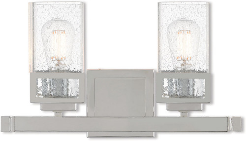 Livex 10152-05 Harding Modern Polished Chrome 2-Light Bathroom Lighting