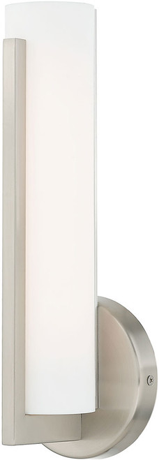 Livex 10351-91 Visby Contemporary Brushed Nickel LED Wall Light Sconce