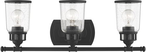 Livex 10513-04 Lawrenceville Black 3-Light Bathroom Lighting