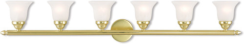 Livex 1066-02 Neptune Polished Brass 6-Light Bathroom Lighting Fixture