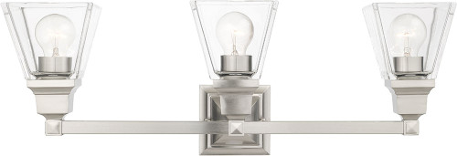 Livex 17173-91 Mission Brushed Nickel 2-Light Bathroom Light Fixture