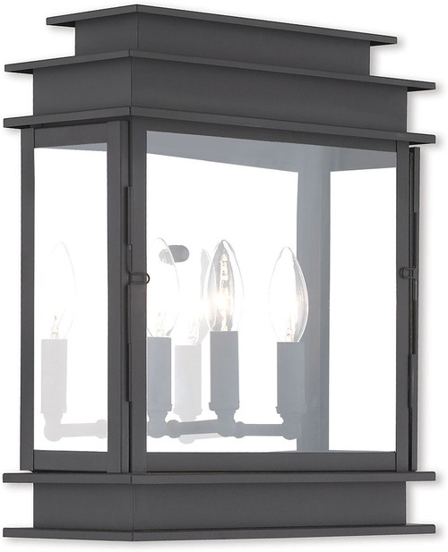 Livex 20204-04 Princeton Modern Black Wall Lighting