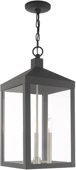 Livex 20587-76 Nyack Modern Scandinavian Gray Outdoor Pendant Lighting
