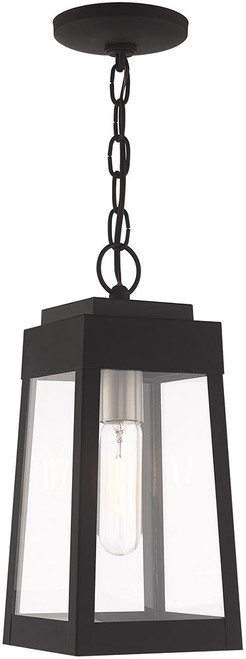 Livex 20854-04 Oslo Modern Black Outdoor Hanging Pendant Lighting