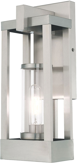 Livex 20992-91 Delancey Contemporary Brushed Nickel Exterior 16" Lighting Sconce