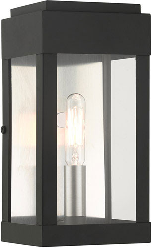 Livex 21231-04 York Black Exterior 9" Lighting Wall Sconce