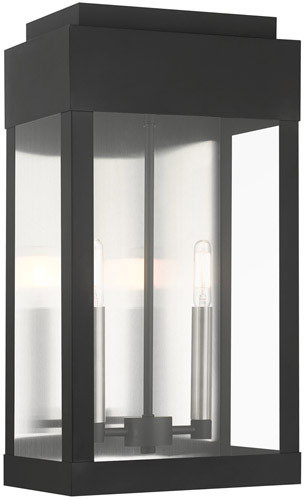 Livex 21238-04 York Black Outdoor 19" Wall Light Sconce