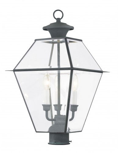 Livex 2384-61 Westover Charcoal Large Exterior Post Lighting