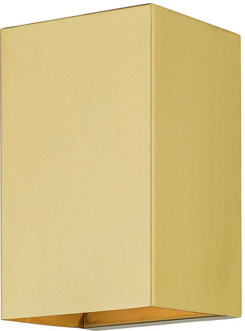 Livex 24671-32 Derby Contemporary Satin Gold Outdoor Wall Light Sconce