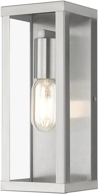 Livex 28032-91 Gaffney Brushed Nickel Outdoor Wall Lamp