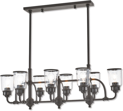 Livex 40028-07 Lawrenceville Contemporary Bronze Kitchen Island Lighting