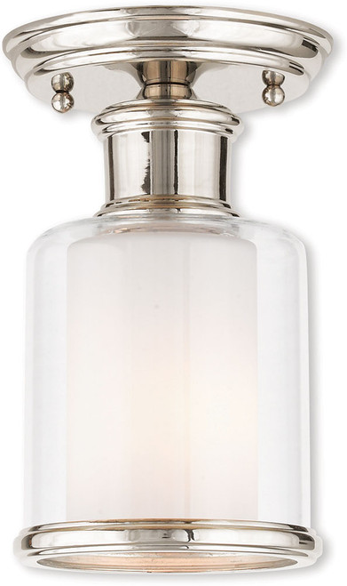 Livex 40200-35 Middlebush Contemporary Polished Nickel Flush Lighting