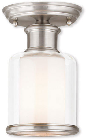 Livex 40200-91 Middlebush Contemporary Brushed Nickel Flush Mount Lighting