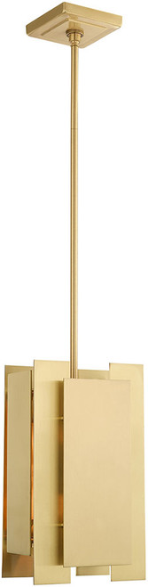 Livex 40691-12 Varick Modern Satin Brass Mini Drop Lighting Fixture
