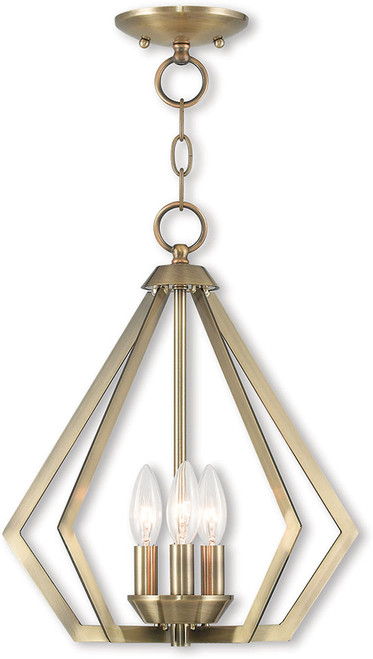 Livex 40923-01 Prism Modern Antique Brass Foyer Lighting