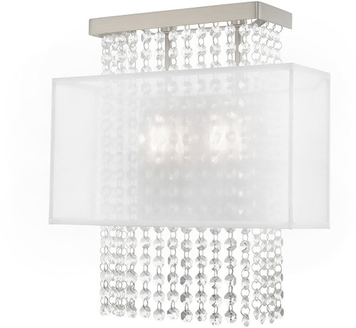 Livex 41120-91 Bella Vista Brushed Nickel Wall Light Sconce