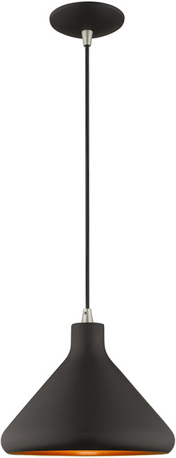 Livex 41178-04 Modern Black Mini Drop Lighting Fixture