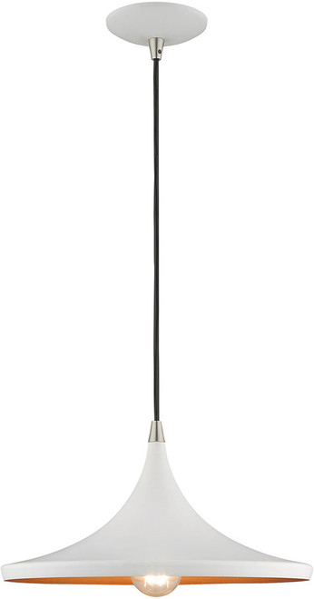 Livex 41187-03 Modern White Hanging Light