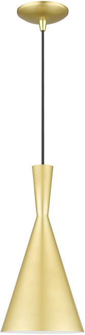 Livex 41185-33 Waldorf Modern Soft Gold with Polished Brass Accents Mini Ceiling Pendant Light