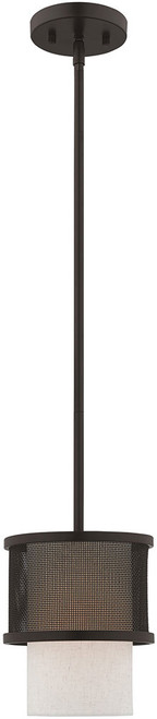 Livex 41201-07 Braddock Modern Bronze Mini Drop Ceiling Lighting