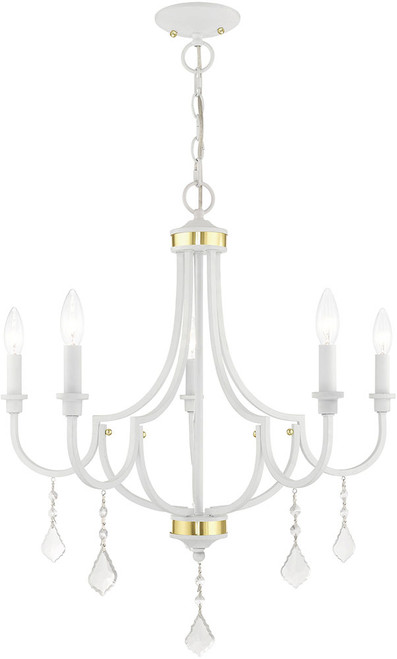 Livex 41275-03 Glendale White Chandelier Light