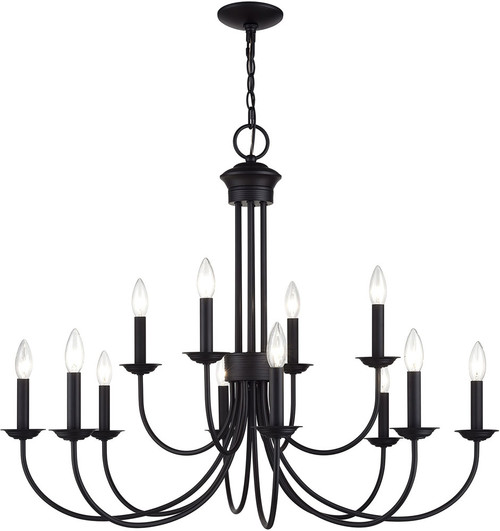 Livex 42680-04 Estate Contemporary Black Lighting Chandelier