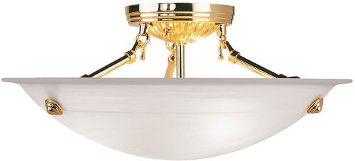 Livex 4273-02 Oasis Polished Brass Ceiling Light