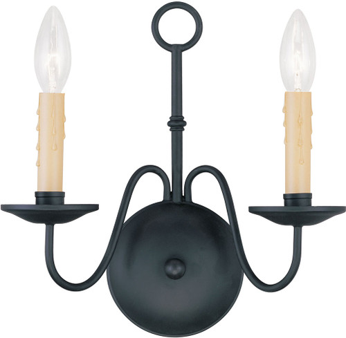 Livex 4492-04 Heritage Black Wall Light Sconce