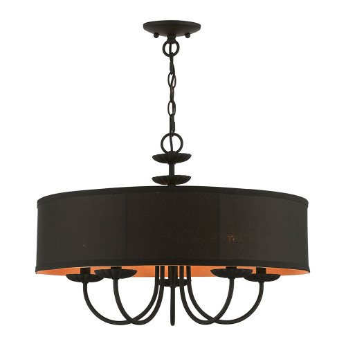 Livex 45125-04 Winchester Black 23" Drum Drop Ceiling Lighting