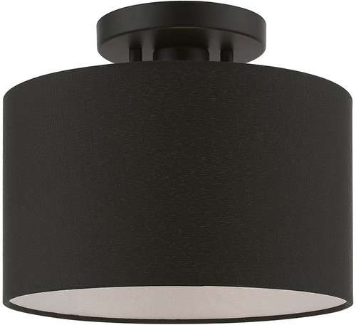 Livex 45662-04 Bainbridge Contemporary Black Flush Mount Light Fixture