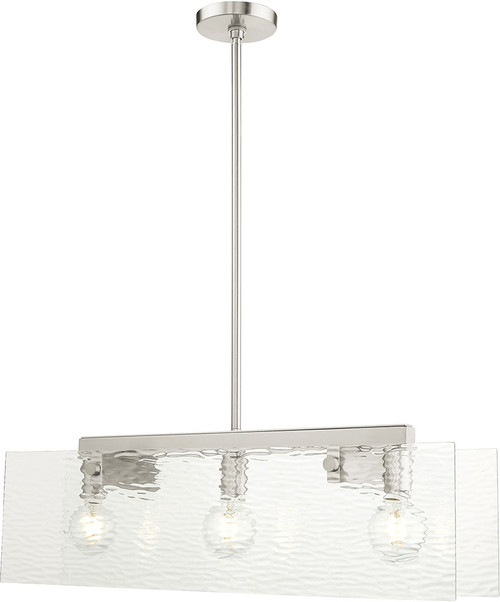 Livex 45623-91 Ashcroft Modern Brushed Nickel Kitchen Island Lighting