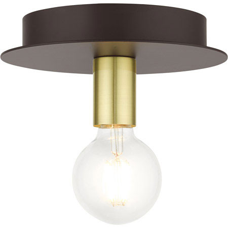 Livex 45871-07 Hillview Modern Bronze 8" Ceiling Light Fixture