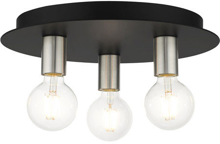 Livex 45873-04 Hillview Modern Black 14" Overhead Lighting