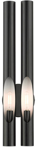 Livex 45912-68 Acra Contemporary Shiny Black Wall Lighting