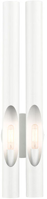 Livex 45912-69 Acra Contemporary Shiny White Sconce Lighting