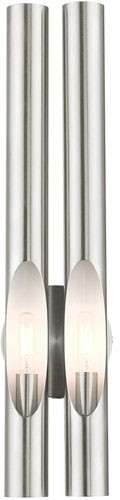 Livex 45912-91 Acra Contemporary Brushed Nickel Light Sconce